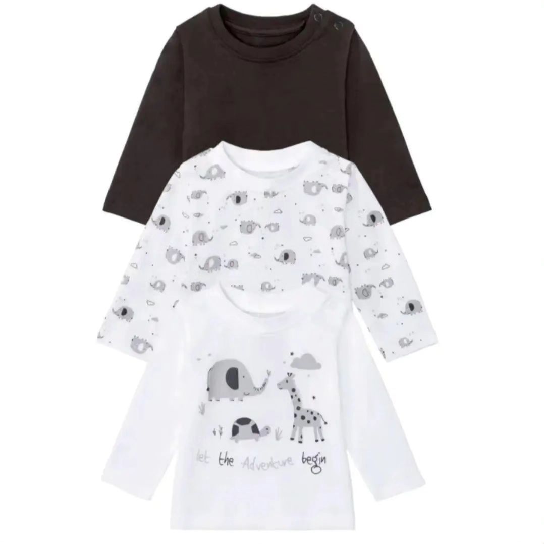 تی شرت آستین بلند نوزادی لوپیلو مدل باغ وحش 2024 مجموعه سه عددی -  - 1