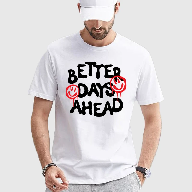 تی شرت آستین کوتاه مردانه مدل تایپوگرافی روز خوب z473