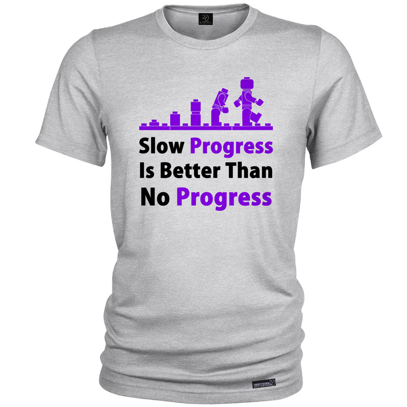 تی شرت آستین کوتاه مردانه 27 مدل Slow Progress کد MH1415