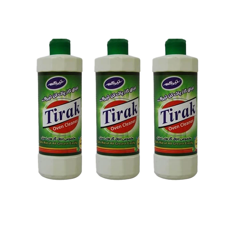 مایع گاز پاک کن تیرک مدل استیل حجم 500 میلی لیتر مجموعه 3 عددی