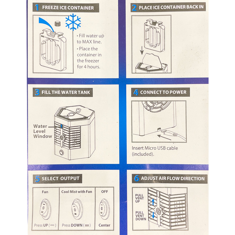 پنکه رومیزی مدل یخ خشک