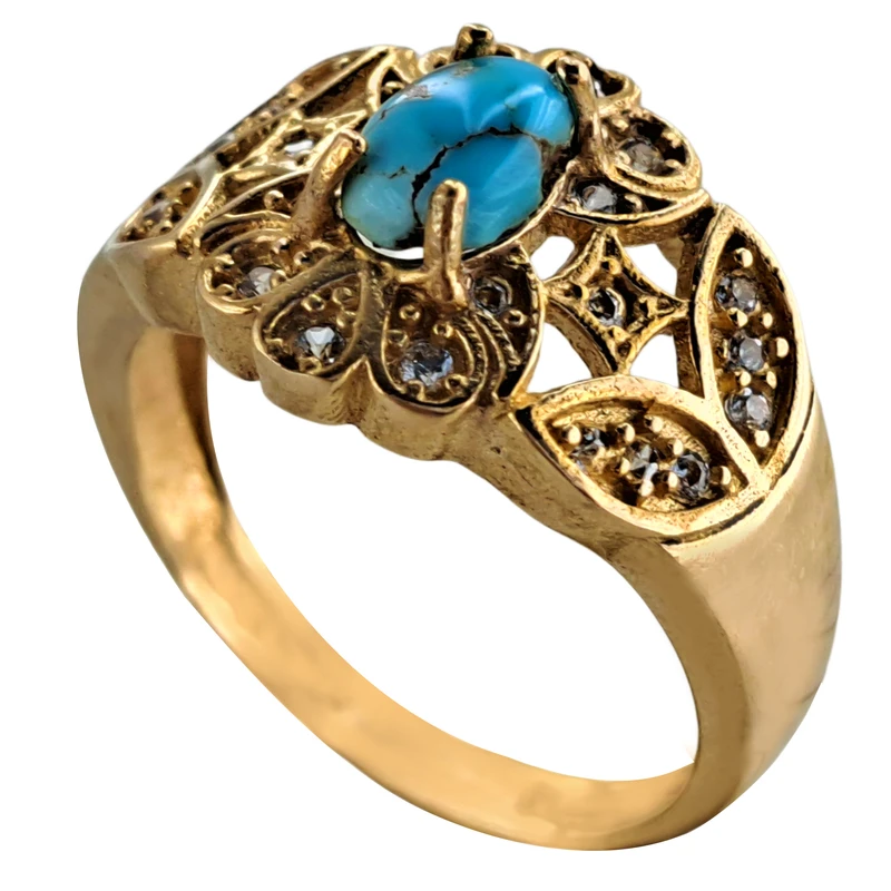 انگشتر زنانه ملک زیور مدل فیروزه کد 520