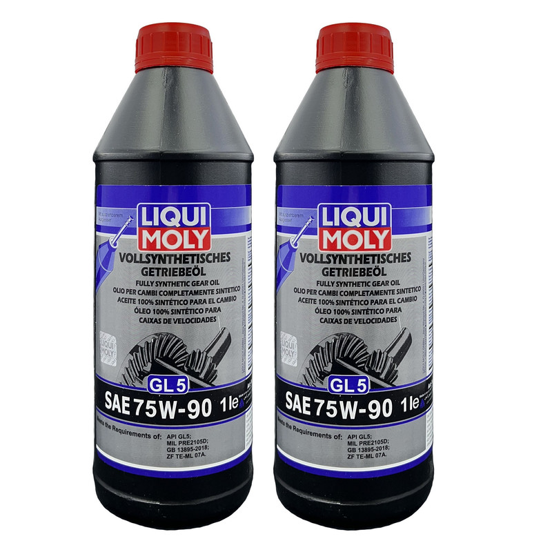 روغن گیربکس دستی لیکومولی مدل 75W-90 GL5 حجم 1 لیتر بسته 2 عددی