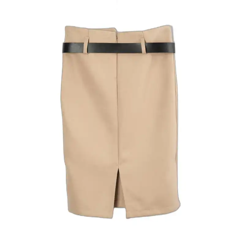 دامن زنانه مدل پشمی کد MDSS-AT9813 همراه با کمربند