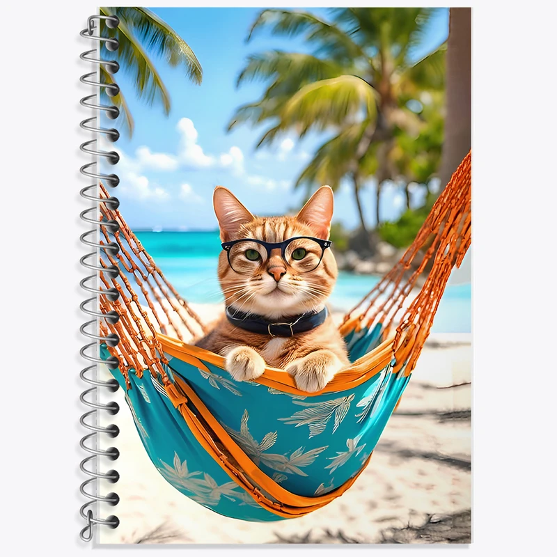 دفتر نت موسیقی 50 برگ خندالو طرح گربه بامزه کد F7076