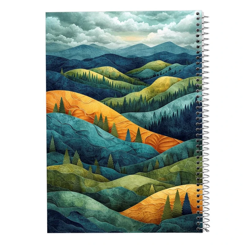 دفتر شطرنجی 50 برگ مدوپد طرح طبیعت کد DF15309