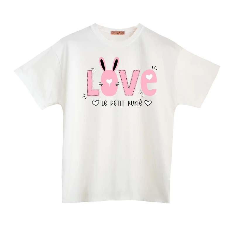 تی شرت آستین کوتاه دخترانه مدل خرگوش