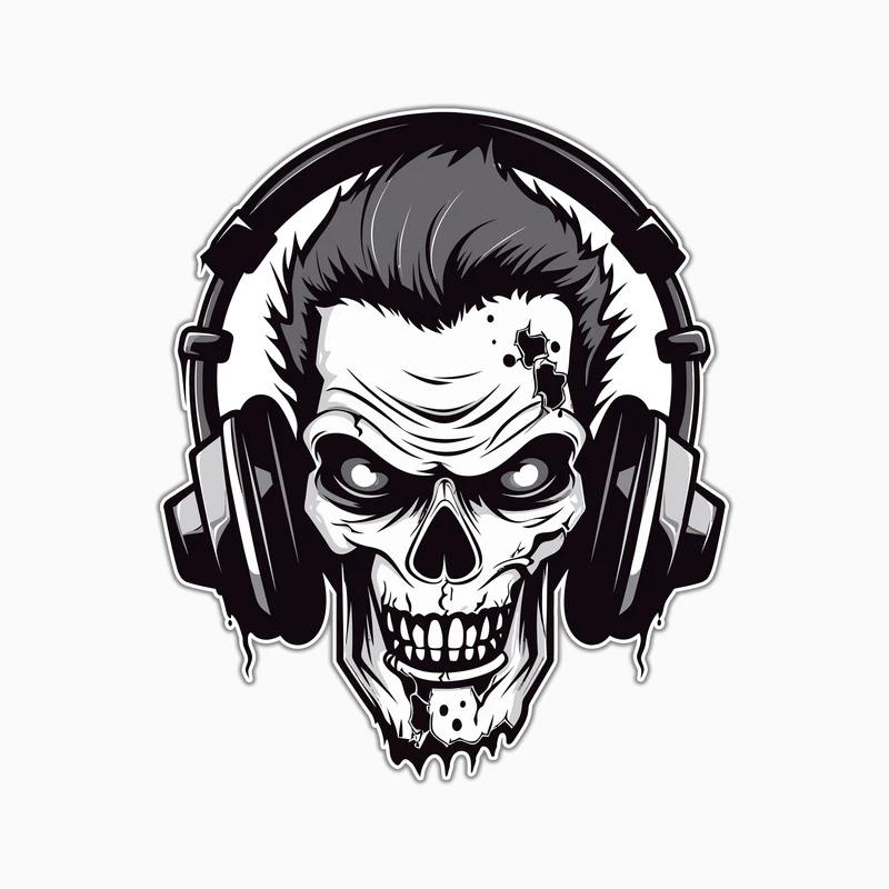 استیکر لپ تاپ و موبایل بووم طرح دیجی زامبی مدل Street Art کد MA133