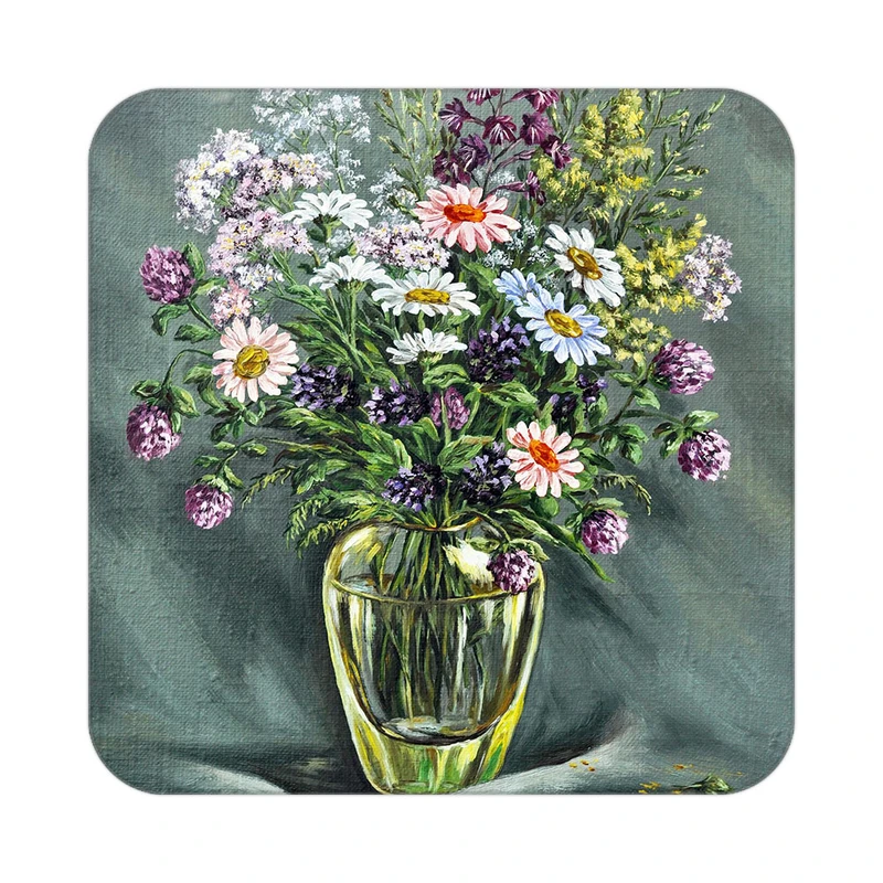 زیر لیوانی کاکتی طرح نقاشی رنگ روغن مدل mg10639