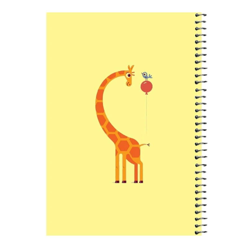 دفتر مشق 80 برگ اس جی مدل زرافه و بادکنک  