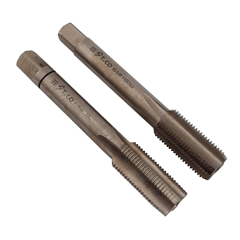 قلاویز دستی استیکو مدل G1/8-28 HSSG سایز 1/8 اینچ مجموعه 2 عددی