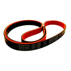 تسمه دینام رایکالتون مدل مولد روکش دار EPDM کد 6PK1568 مناسب برای پژو 206 تیپ 5 و 6