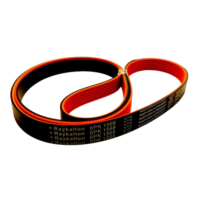 تسمه دینام رایکالتون مدل مولد روکش دار EPDM کد 6PK1568 مناسب برای پژو 206 تیپ 5 و 6