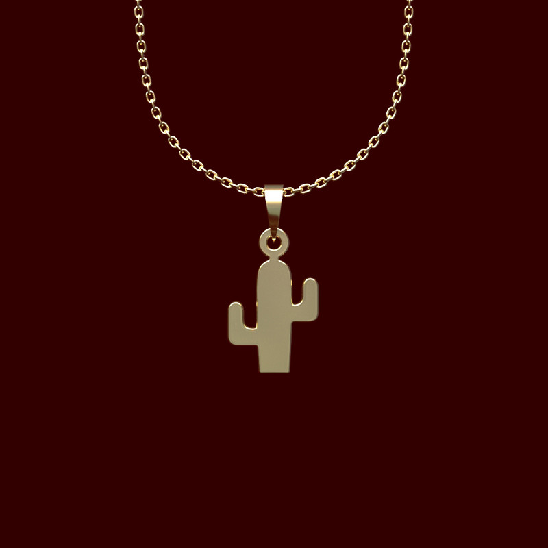 گردنبند طلا 18 عیار زنانه مدوپد مدل کاکتوس کد HH2-1-1152