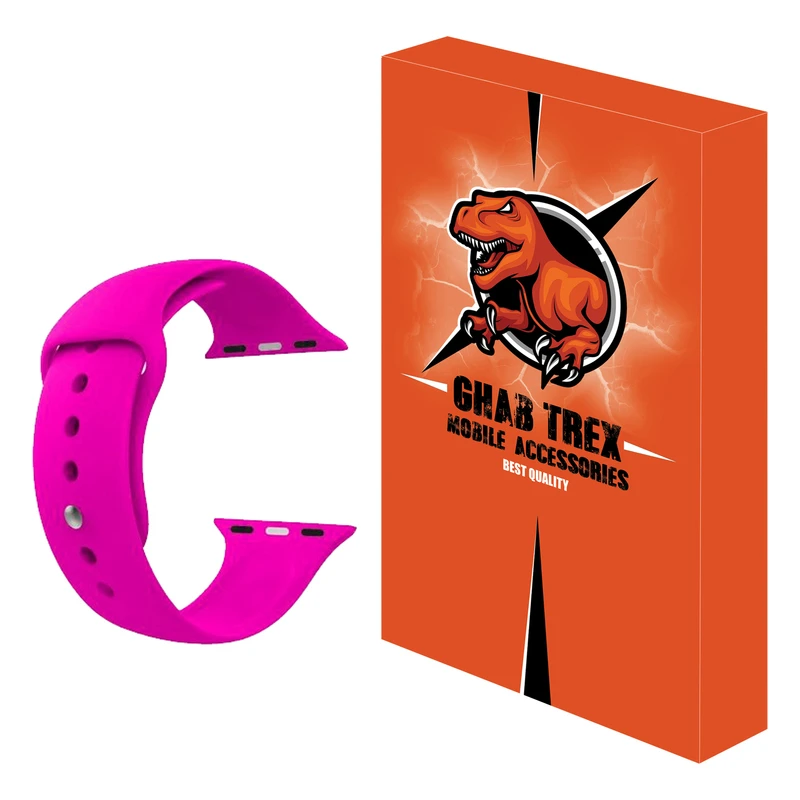 بند قاب تی رکس مدل A-silicon مناسب برای اپل واچ 44 / 42 میلی متری