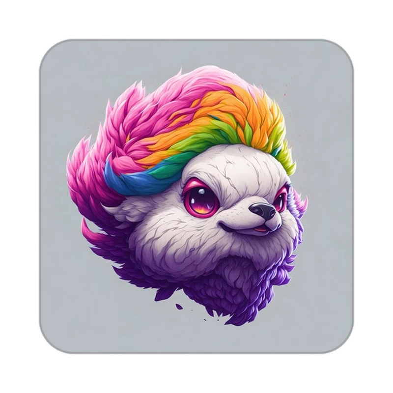 زیر لیوانی کاکتی طرح حیوانات رنگی مدل mp26355