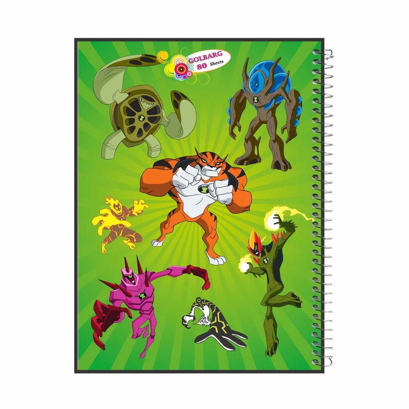 دفتر مشق 80 برگ گلبرگ طرح بن تن کد 80975