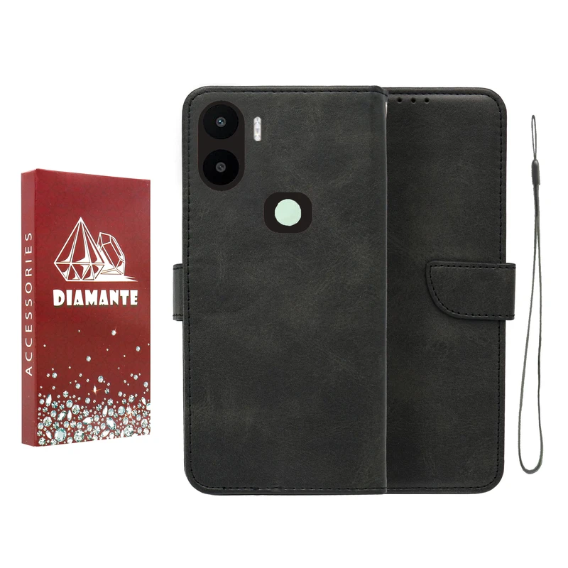 کیف کلاسوری دیامانته مدل Scusa Rd مناسب برای گوشی موبایل شیائومی Redmi A2 Plus به همراه بند آویز