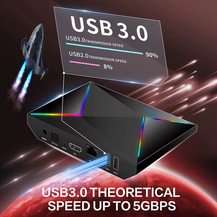 اندروید باکس آر69پلاس مدل H728 حافظه 64گیگ