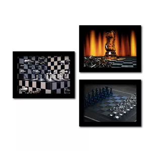 تابلو مدل بازی شطرنج کد KM-CH123 مجموعه 3 عددی