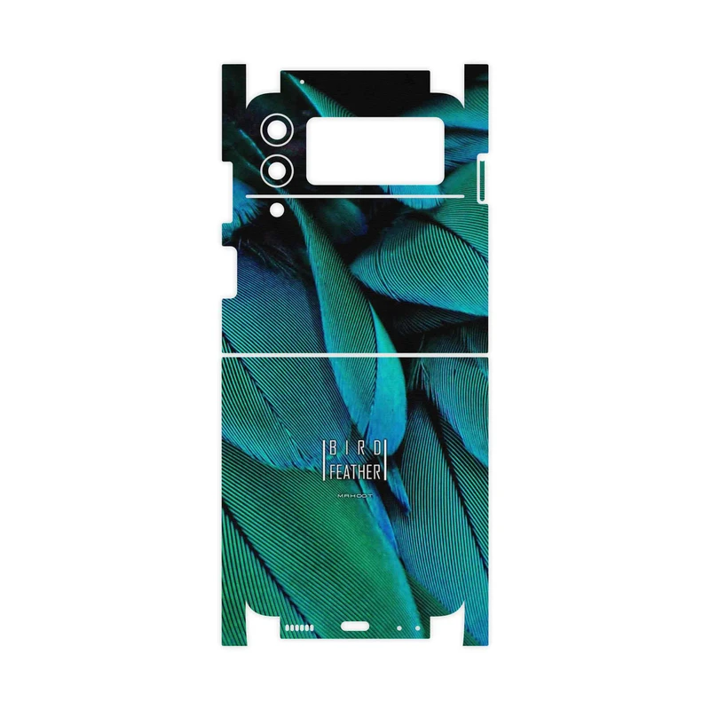 برچسب پوششی ماهوت مدل Green Feather-FullSkin مناسب برای گوشی موبایل سامسونگ Galaxy Z Flip3 5G