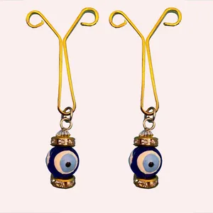 گیره روسری زنانه طرح چشم نظر کد 03 بسته 2 عددی 