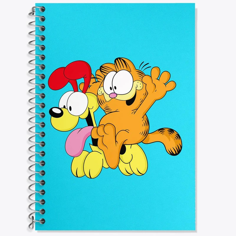 دفتر زبان 50 برگ خندالو مدل دو خط طرح گارفیلد Garfield کد 13840