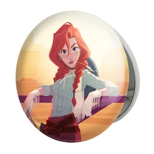 آینه جیبی خندالو طرح دخترانه مدل تاشو کد 25627 