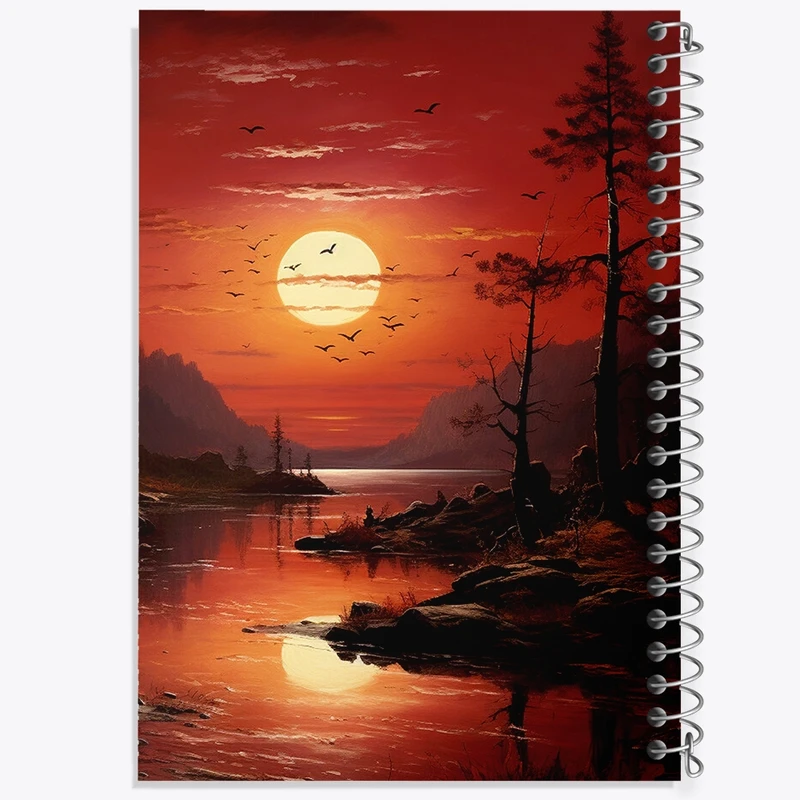 دفتر شطرنجی 50 برگ خندالو مدل غروب کد F409