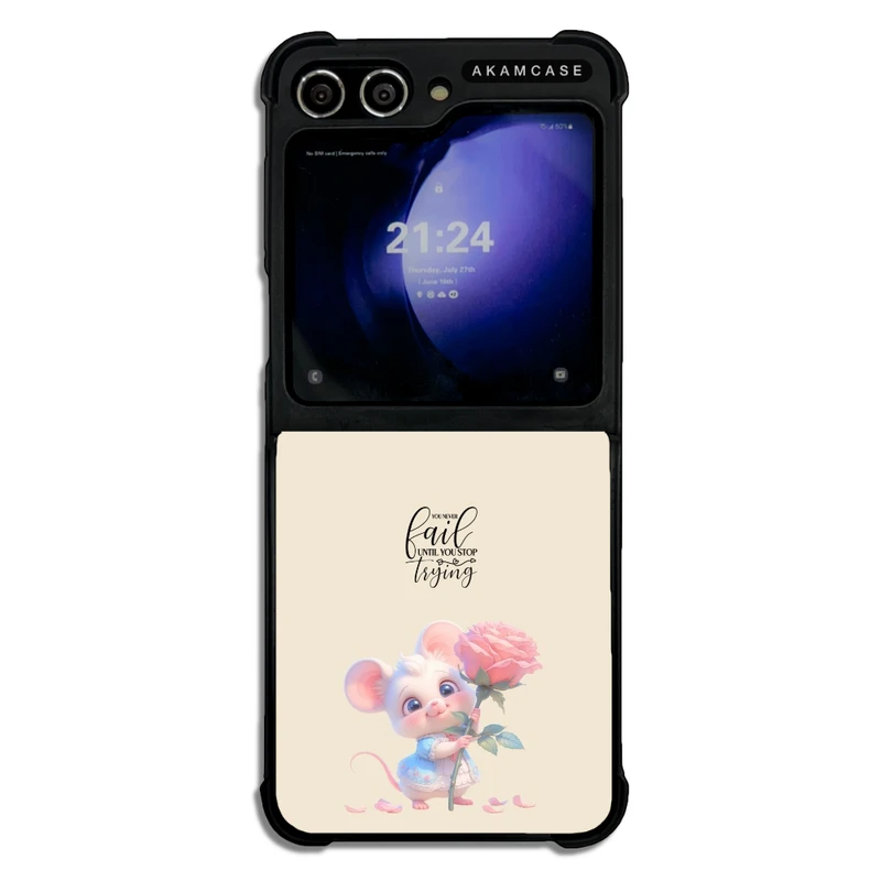 کاور آکام مدل AMC-WSGZFLIP5-ANIMALS QOUTES-14 مناسب برای گوشی موبایل سامسونگ Galaxy Z Flip 5