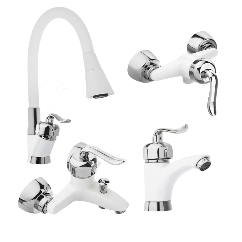 ست شیرآلات شیرآلات بهداشتی و ساختمانی توفیق مدل قجری شیپوری مجموعه 6 عددی