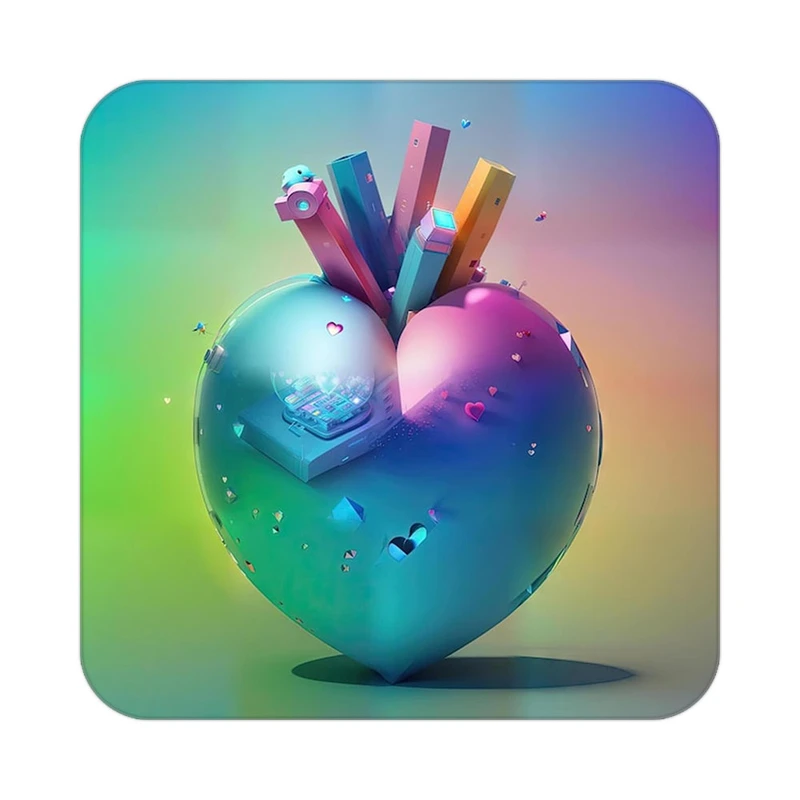 زیر لیوانی کاکتی مدل عاشقانه کد mp11894