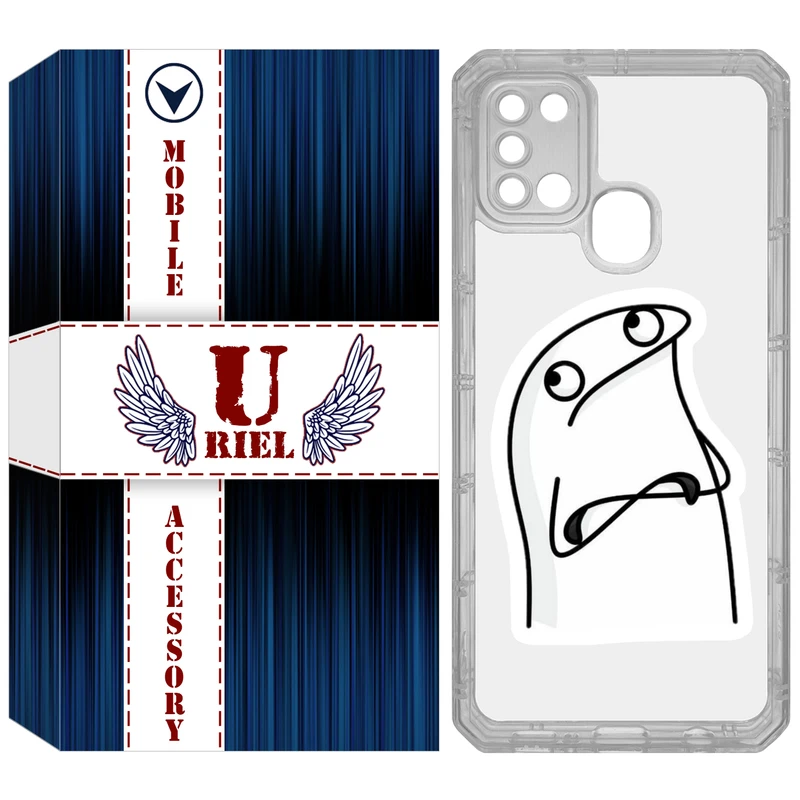 کاور یوریل مدل Clear کد 80 طرح کلافه مناسب برای گوشی موبایل سامسونگ Galaxy A21S