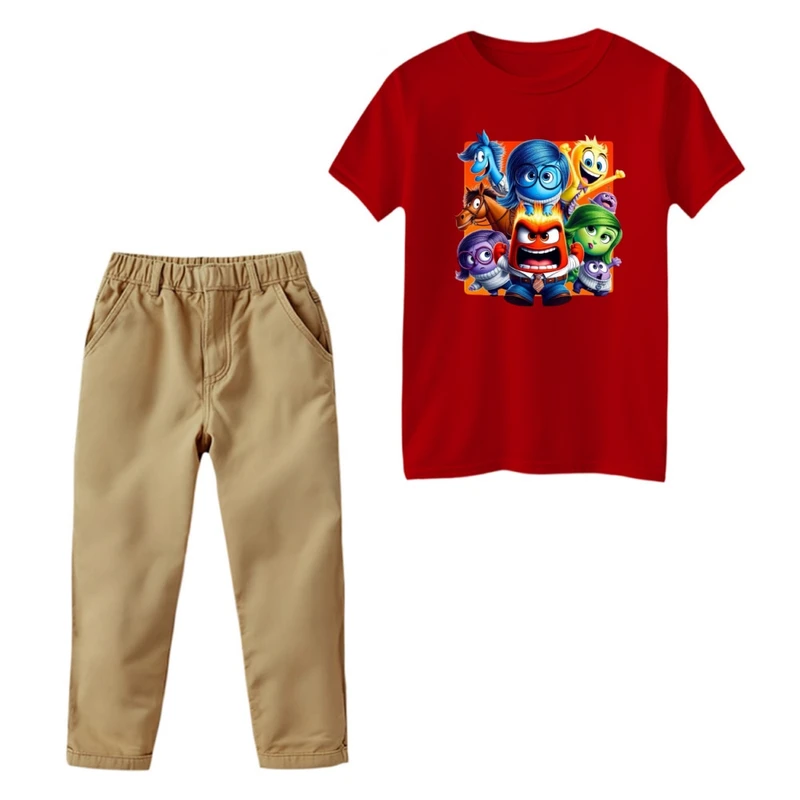 ست تی‌شرت و شلوار دخترانه مدل انیمیشن درون و بیرون کد 8