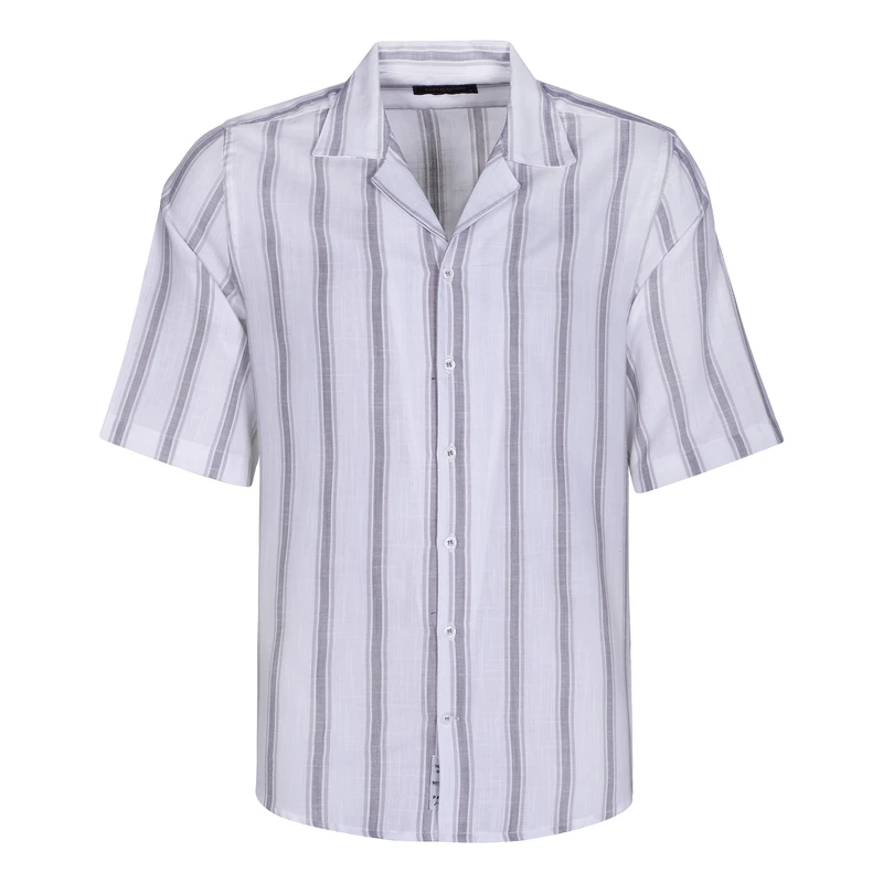 پیراهن آستین کوتاه یقه انگلیسی مردانه پاتن جامه مدل 04MC8028