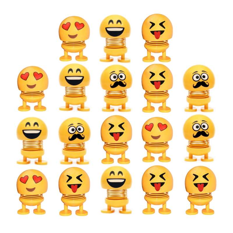 عروسک فنری طرح ایموجی مدل DINA کد 704 مجموعه 18 عددی