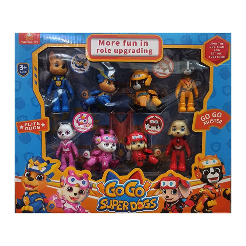اکشن فیگور مدل سگ های نگهبان طرح Super Dogs مجموعه 8 عددی