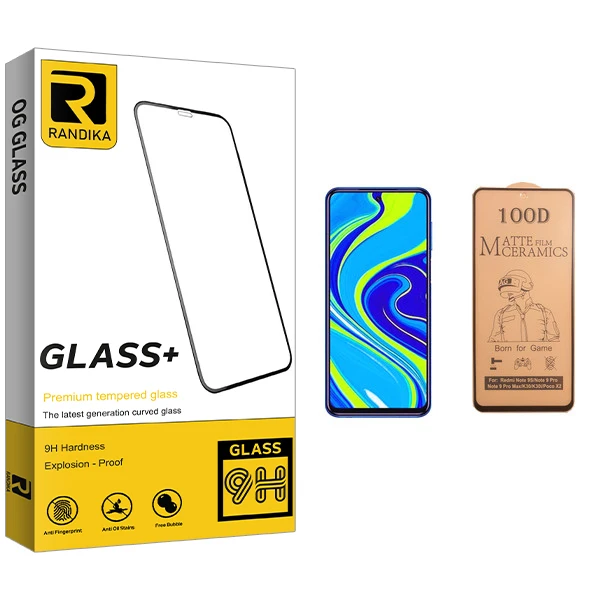 محافظ صفحه نمایش سرامیکی راندیکا مدل GLD مناسب برای گوشی موبایل شیائومی Redmi Note 9s
