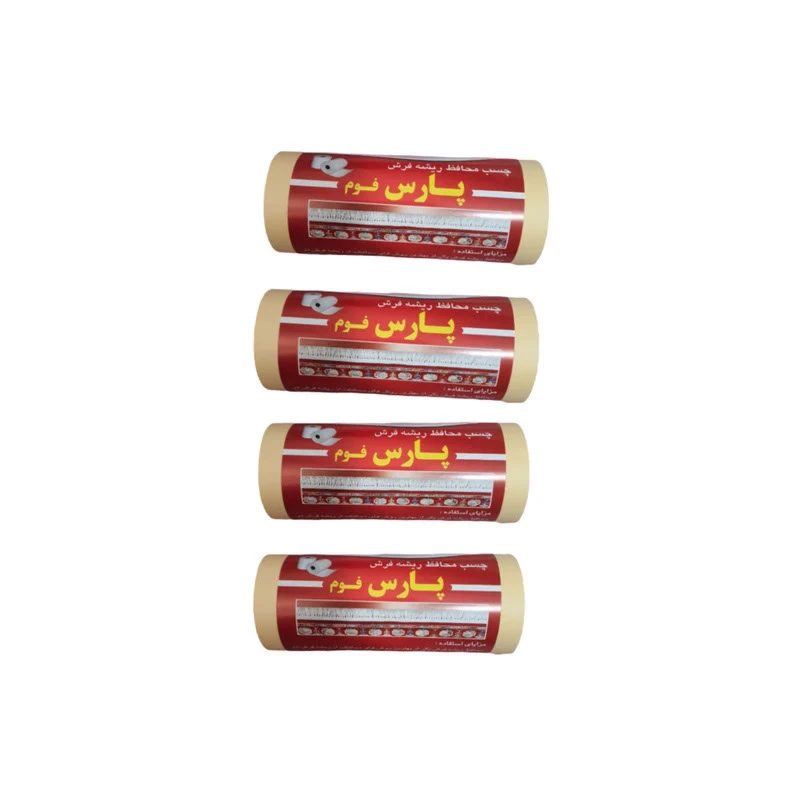 چسب محافظ ریشه فرش پارس فوم مدل MIKMORFIB مجموعه 4 عددی