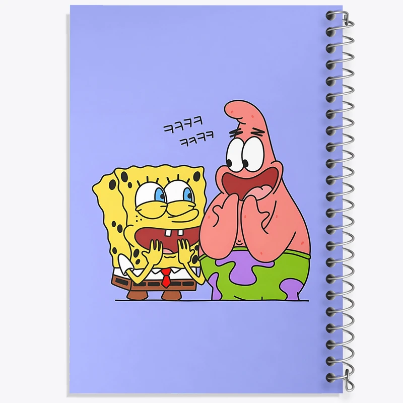 دفتر ژورنال نویسی 50 برگ خندالو مدل نقطه ای طرح باب اسفنجی و پاتریک کد N3550