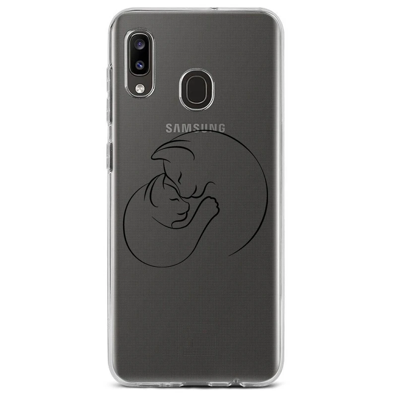 کاور مگافون طرح گربه مدل C61-B مناسب برای گوشی موبایل سامسونگ Galaxy A20 / A30