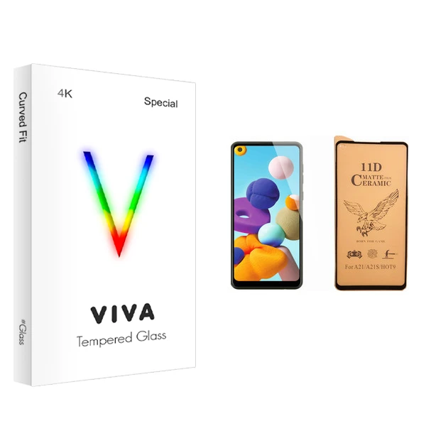 محافظ صفحه نمایش سرامیکی ویوا مدل 4K مناسب برای گوشی موبایل سامسونگ Galaxy A21