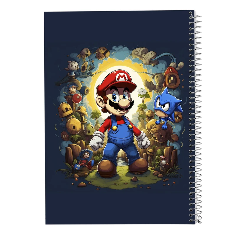 دفتر مشق 50 برگ مدوپد مدل سوپرماریو super mario کد DF2883