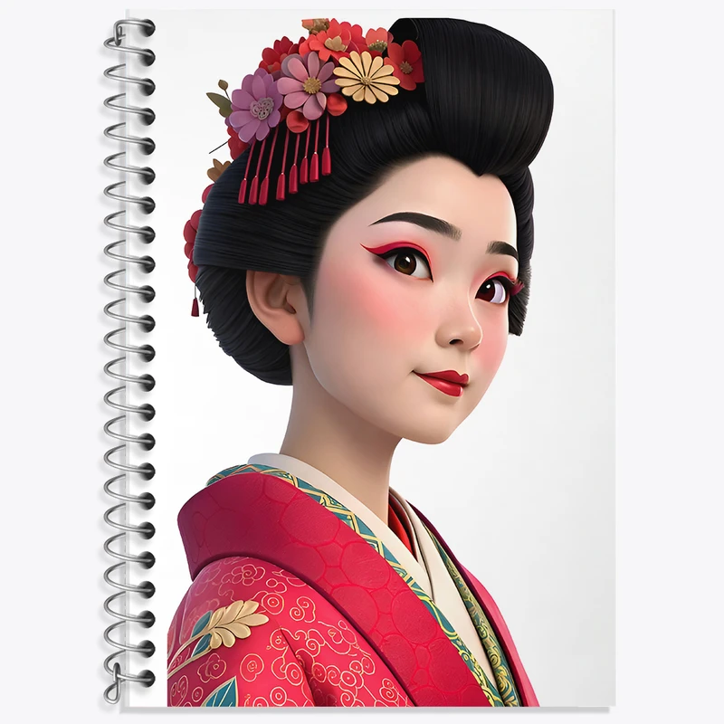 دفتر لغت 50 برگ خندالو طرح دختر ژاپنی کد F8034