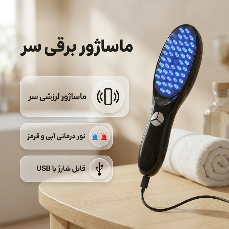 عکس شماره 2 : ماساژور برقی سر کد 003-qc