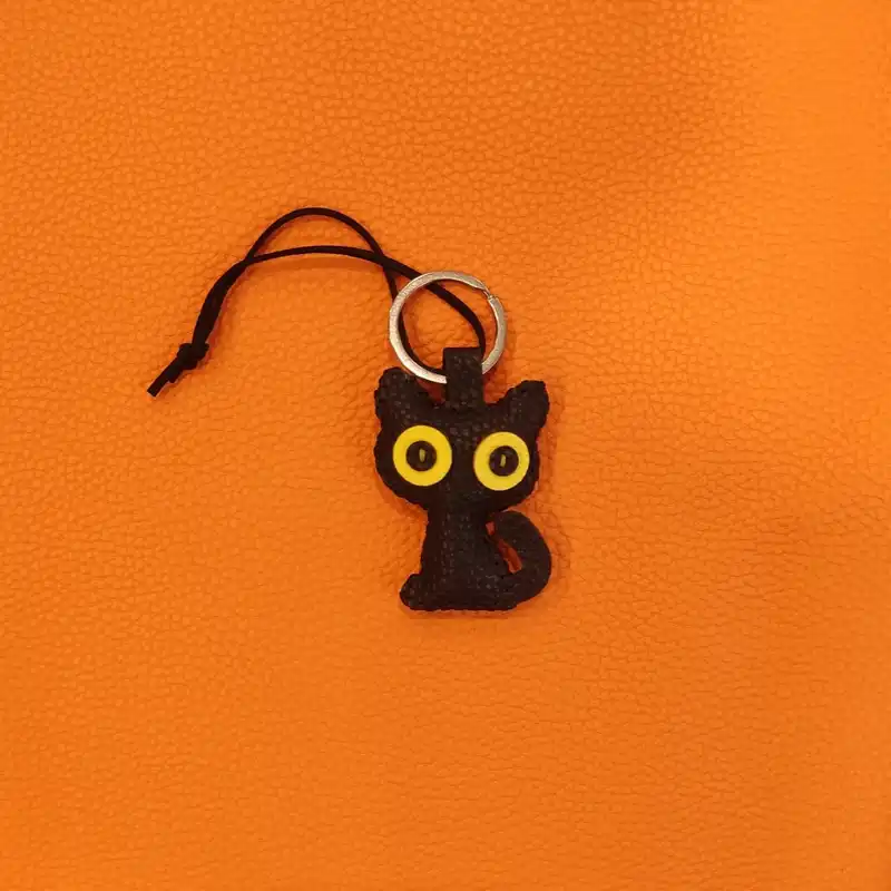 جاکلیدی چرمی مدل گربه