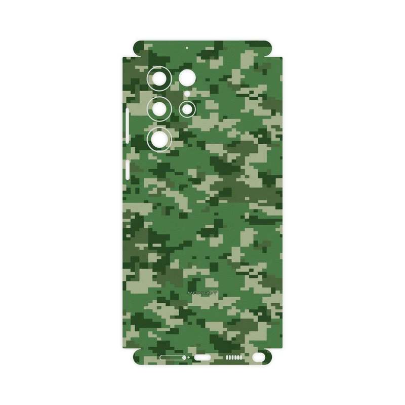 برچسب پوششی ماهوت مدل Army-Green-Pixel-FullSkin مناسب برای گوشی موبایل سامسونگ Galaxy S22 Ultra 5G