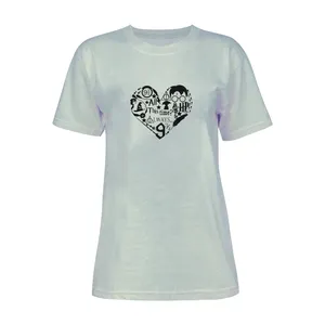 تی شرت آستین کوتاه زنانه مدل هری پاتر کد L87 رنگ طوسی