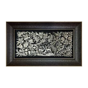 تابلو قلمزنی طرح گل ومرغ کد p15080