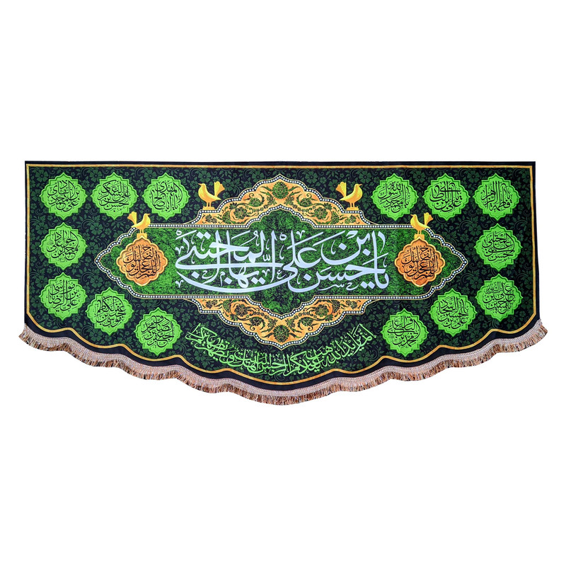 پرچم مدل امام حسن مجتبی طرح یا حسن بن علی ایها المجتبی 0100